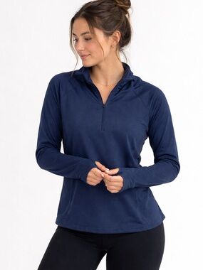 Under Armour Navy Quarter-Zip Performance Hoodie